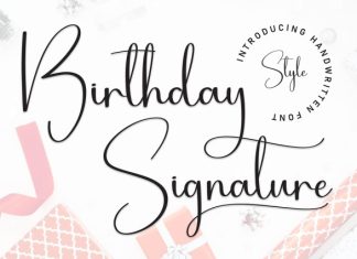 Birthday Signature Font preview image 1