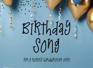 Birthday Song Font preview image 1