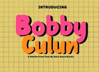 Bobby Culun Font preview image 1