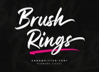 Brush Rings Font preview image 1