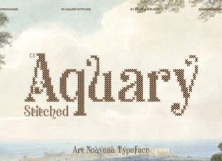CS Aquary Stitched Font preview image 1