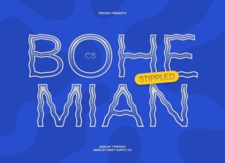 CS Bohemian Stippled Font preview image 1