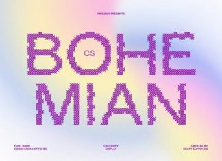 CS Bohemian Stitched Font preview image 1