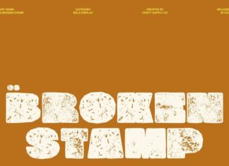 CS Broken Stamp Font preview image 1