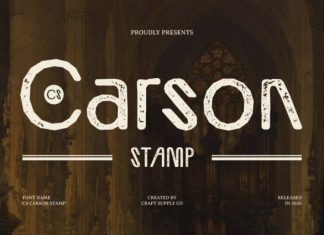 CS Carson Stamp Font preview image 1