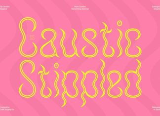 CS Caustic Stippled Font preview image 1