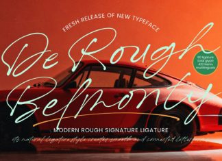 De Rough Belmonty Font preview image 1