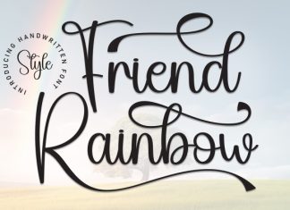 Friend Rainbow Font preview image 1
