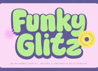 Funky Glitz Font preview image 1