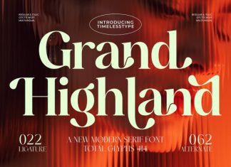 Grand Highland Font preview image 1