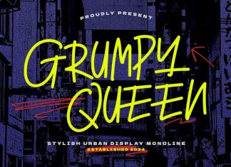 Grumpy Queen Font preview image 1