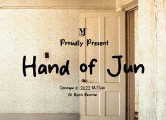 Hand Of Jun Font preview image 1