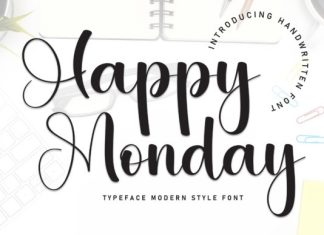 Happy Monday Font preview image 1