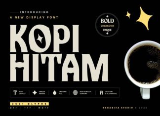 Kopi Hitam Font preview image 1