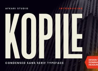 Kopile – Condensed Sans Serif Typeface Font preview image 1