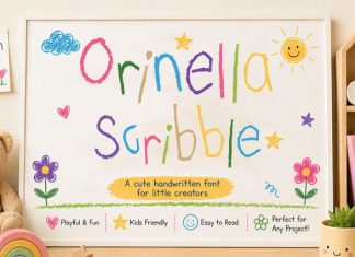 Orinella Scribble Font preview image 3
