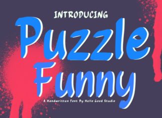 Puzzle Funny Font preview image 1