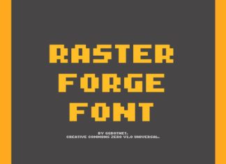 Raster Forge Font preview image 1