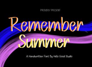 Remember Summer Font preview image 1