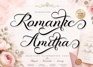 Romantic Amitha Font preview image 1