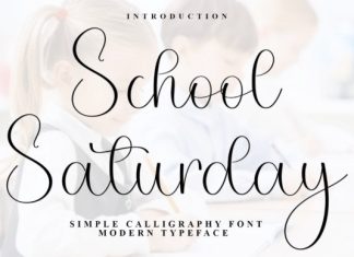 School Saturday Font preview image 1