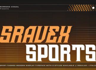 Sravex Sports Font preview image 1