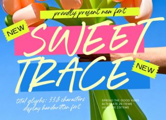 Sweet Trace Font preview image 1