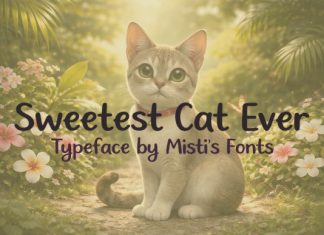 Sweetest Cat Ever Font preview image 1