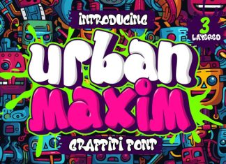 Urban Maxim Graffiti Font preview image 1