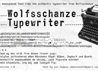 Wolfsschanze Typewriter Font preview image 1