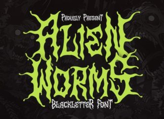 Alien Worms Font preview image 1