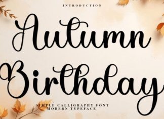 Autumn Birthday Font preview image 1