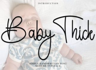 Baby Thick Font preview image 1