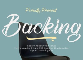 Backing Font preview image 1