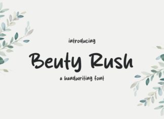 Beuty Rush Font preview image 1