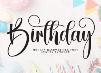 Birthday Font preview image 1
