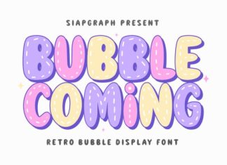 Bubble Coming Font preview image 1