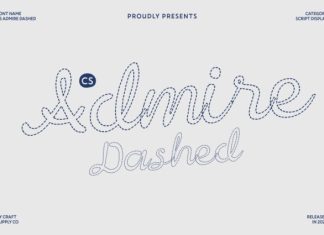 CS Admire Dashed Font preview image 1