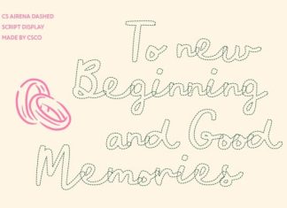 CS Airena Dashed Font preview image 2