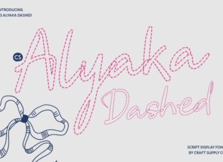 CS Alyaka Dashed Font preview image 1