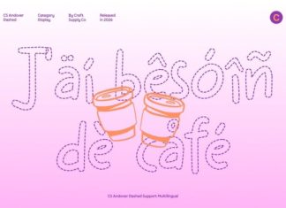 CS Andover Dashed Font preview image 2