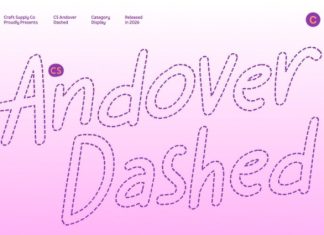 CS Andover Dashed Font preview image 1