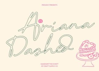 CS Ariana Dashed Font preview image 1