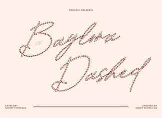 CS Baylora Dashed Font preview image 1