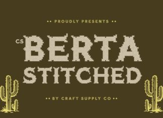 CS Berta Stitched Font preview image 1