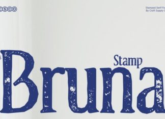 CS Bruna Stamp Font preview image 1