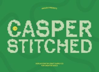 CS Casper Stitched Font preview image 1