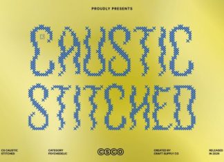CS Caustic Stitched Font preview image 1