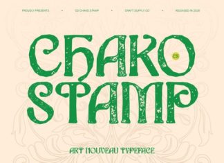 CS Chako Stamp Font preview image 1