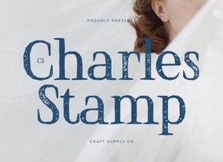 CS Charles Stamp Font preview image 1